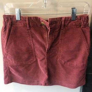 American Eagle Corduroy Burgundy Skirt